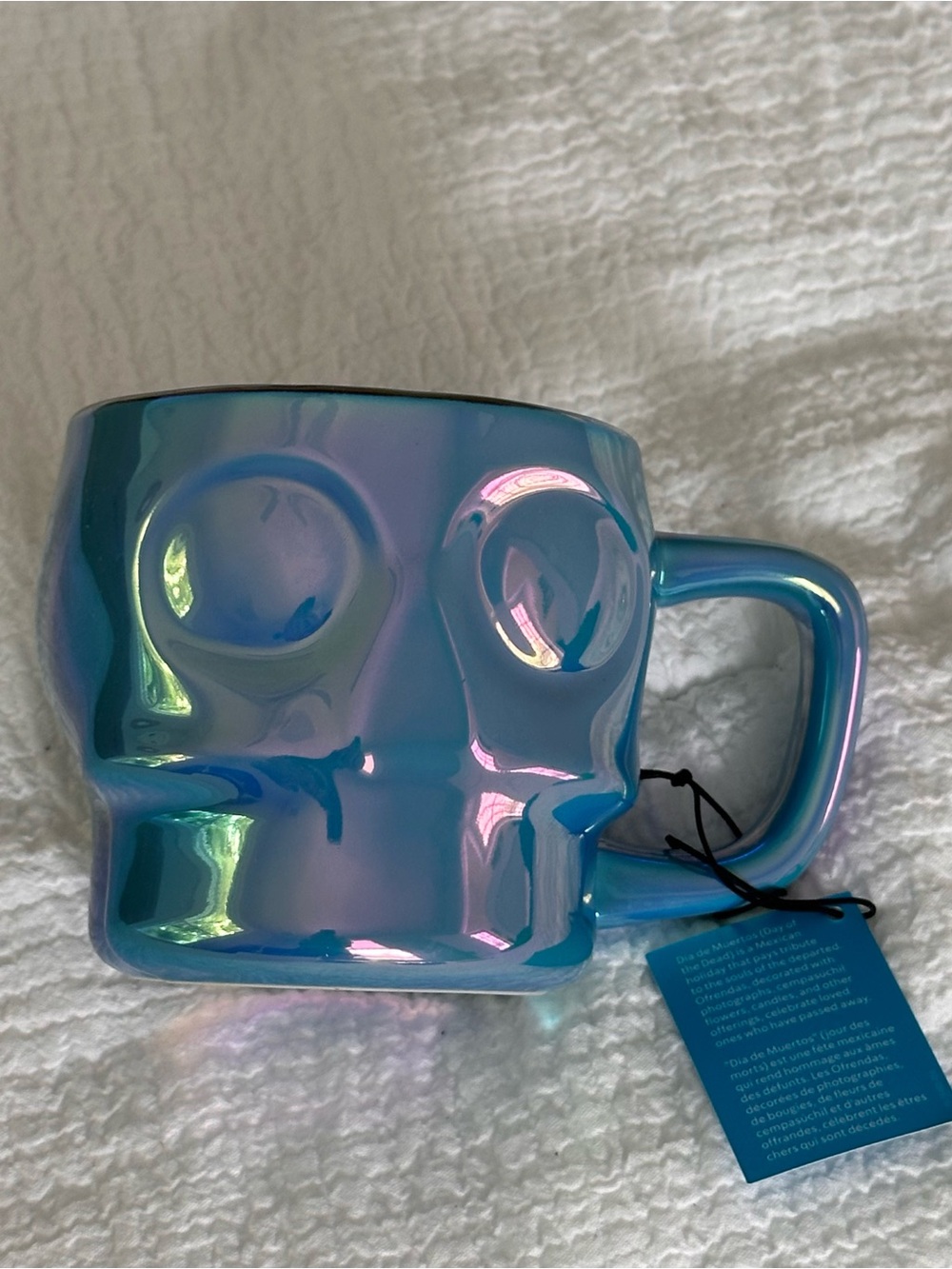 Starbucks Iridescent Blue Skull Ceramic Mug - Home Dining